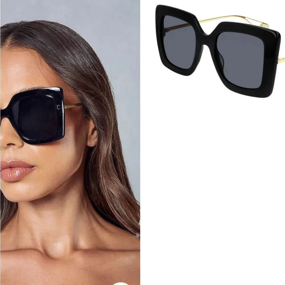 GUCCI GG0435S Oversized Square oversized square sunglasses in black NWT $610